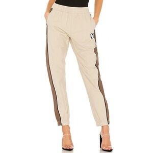 Stussy Women Sand Beige Nylon Track Pants Side Stripe Joggers‎ XS